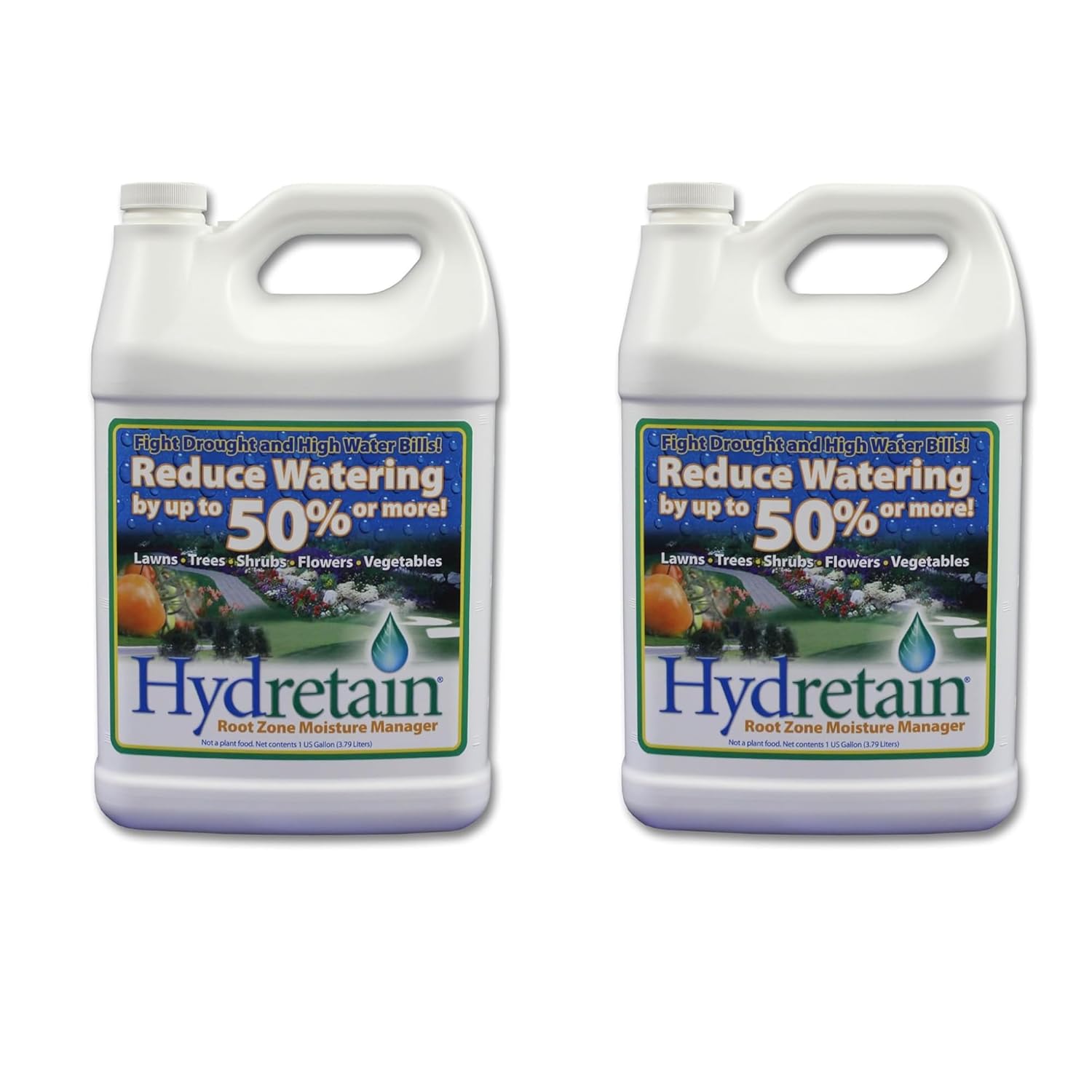 Hydretain Root Zone Moisture Manager - 2 Paquetes de 1 Galón