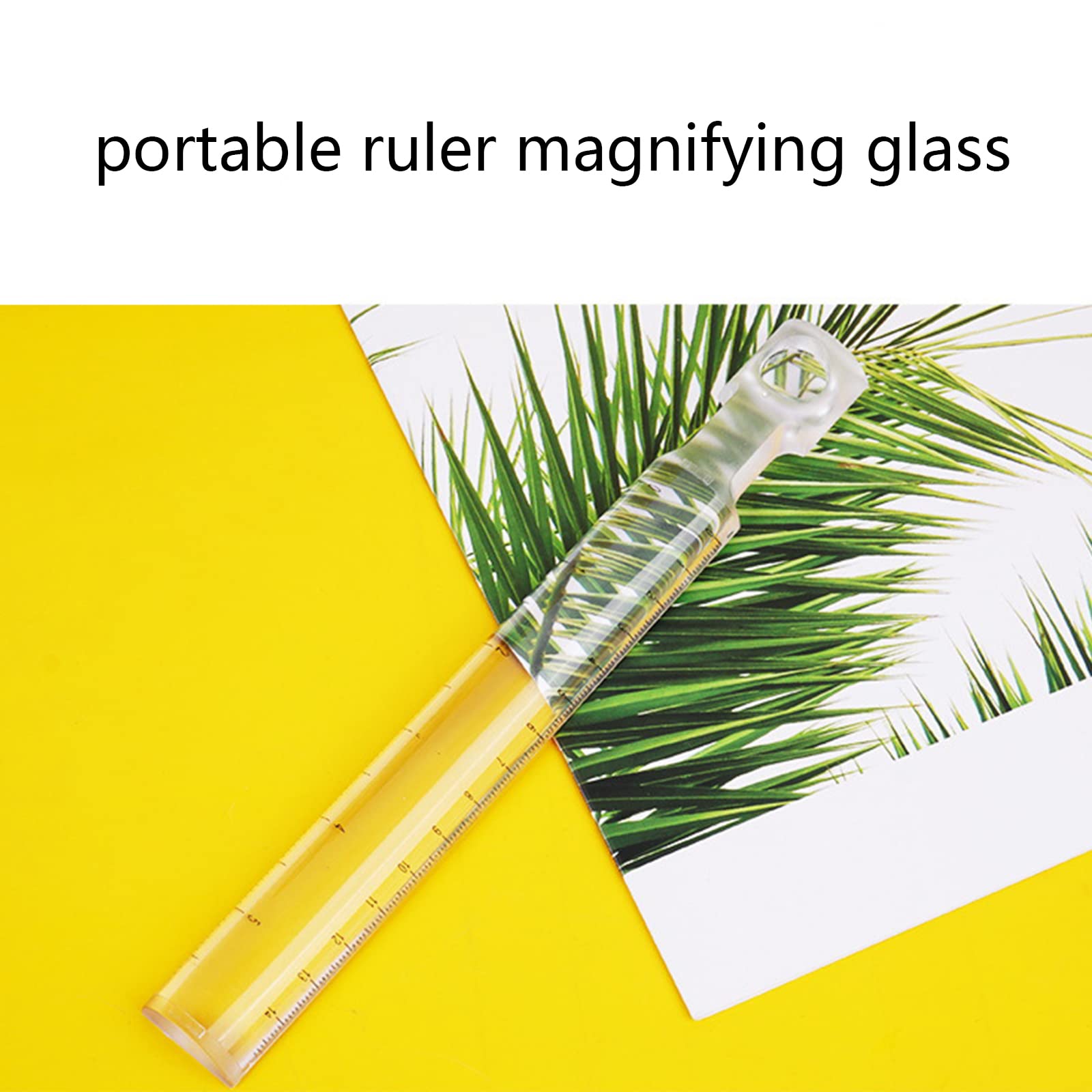 JAGTRADE Magnifier Portable 10x Magnifying Bar Magnifier Ruler Fitting for Reading Small Prints & Document Quality Acrylic Material Made, 210x25mm