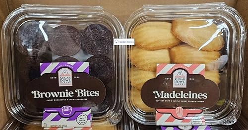Azucarero Panadería Madeleines & Brownie Bites (dos recipientes)