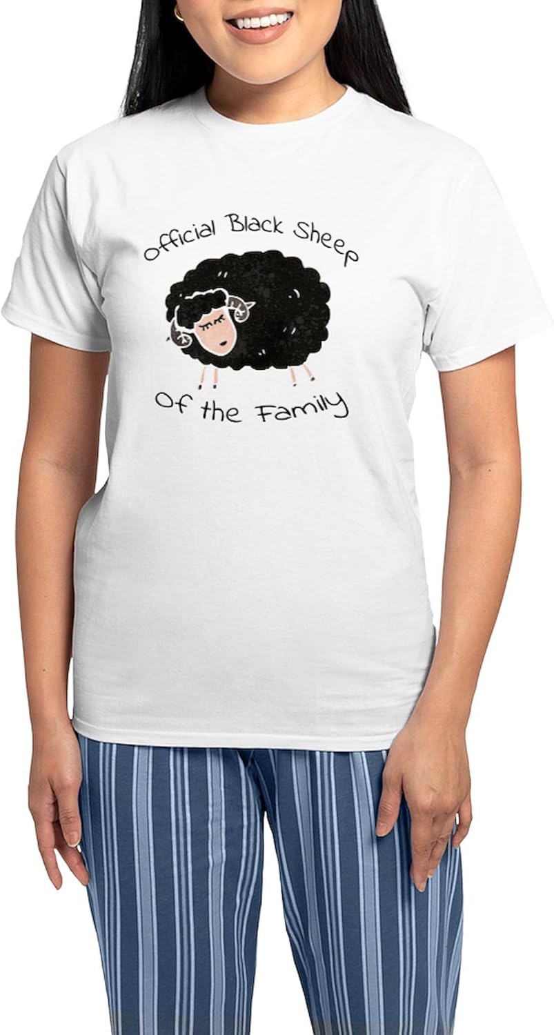 CafePress Official Black Women's Light Pajamas Women's Novelty Cotton Pajama Set, Comfortable PJ Sleepwear