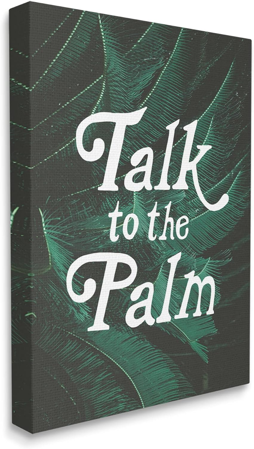 Stupell Industries Talk To Palm Punny Tropical Plant Botanical Leaf, Design by Daphne Polselli