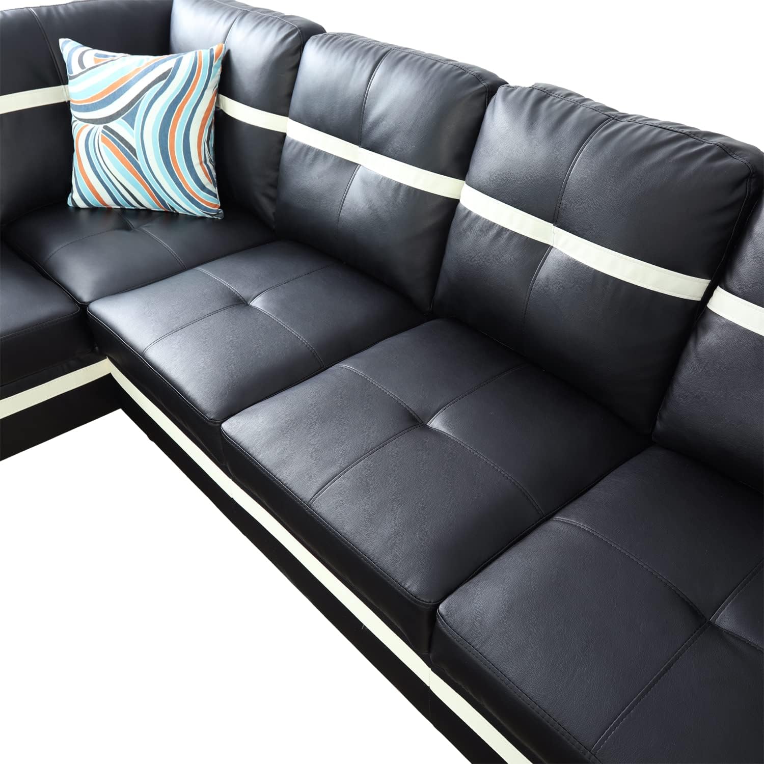 Buy SIENWIEY Sectional Sofa Set, LShape Faux Leather Couch Living Room