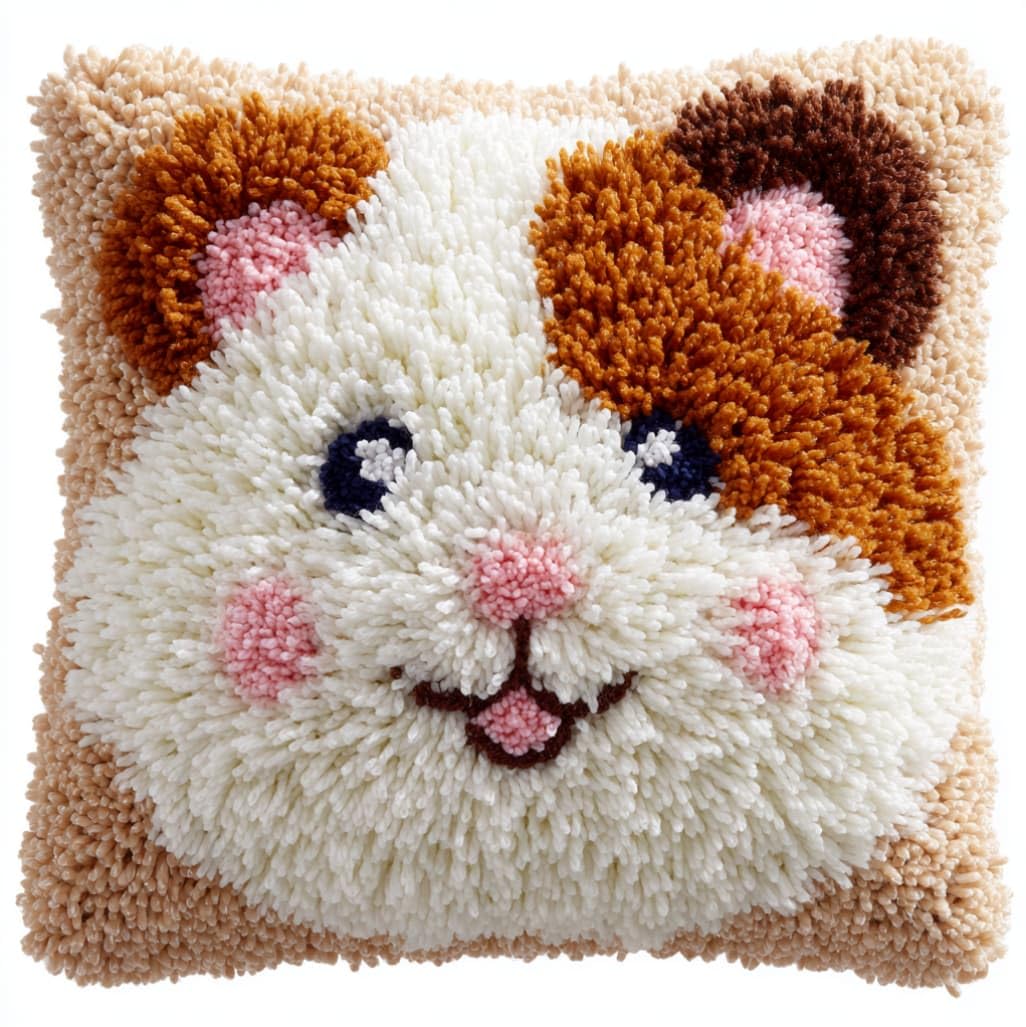 AxiangziK Latch Hook Cushion Kits 17x17inch,Hamster
