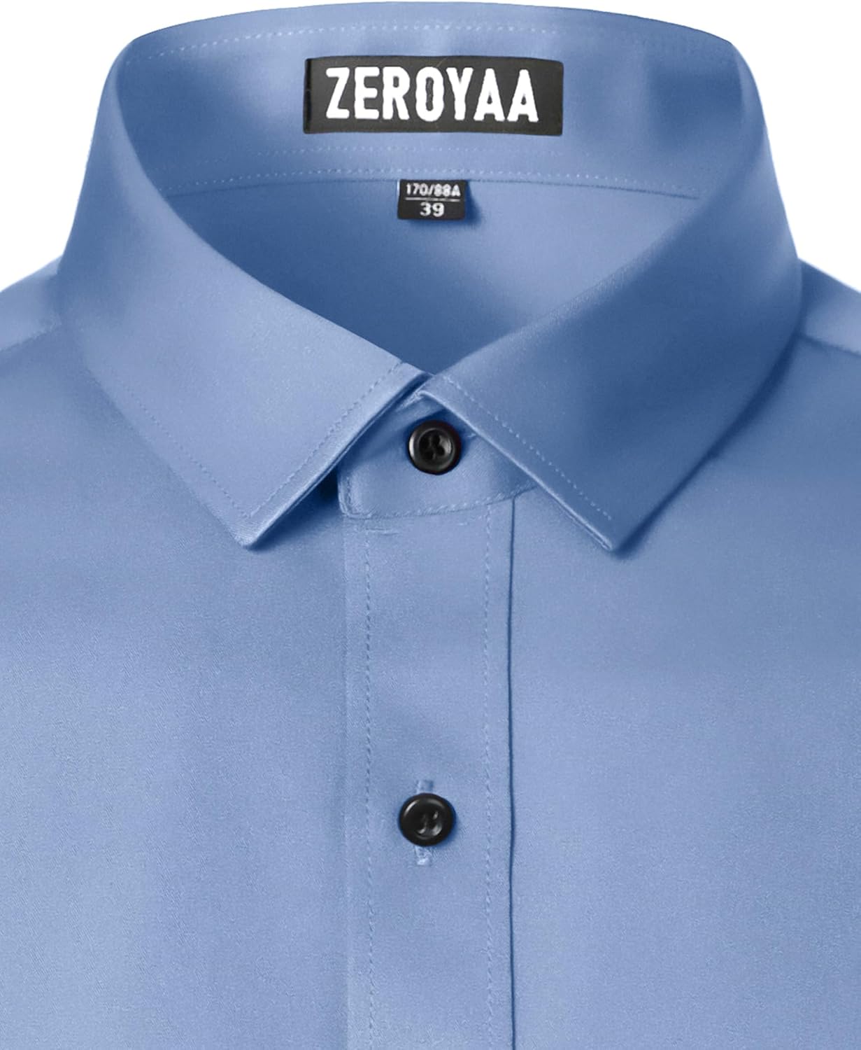 ZEROYAA Men's Long Sleeve Dress Shirt Modern Slim Fit Wrinkle-Free Casual Business Button Up Shirts - Image 4