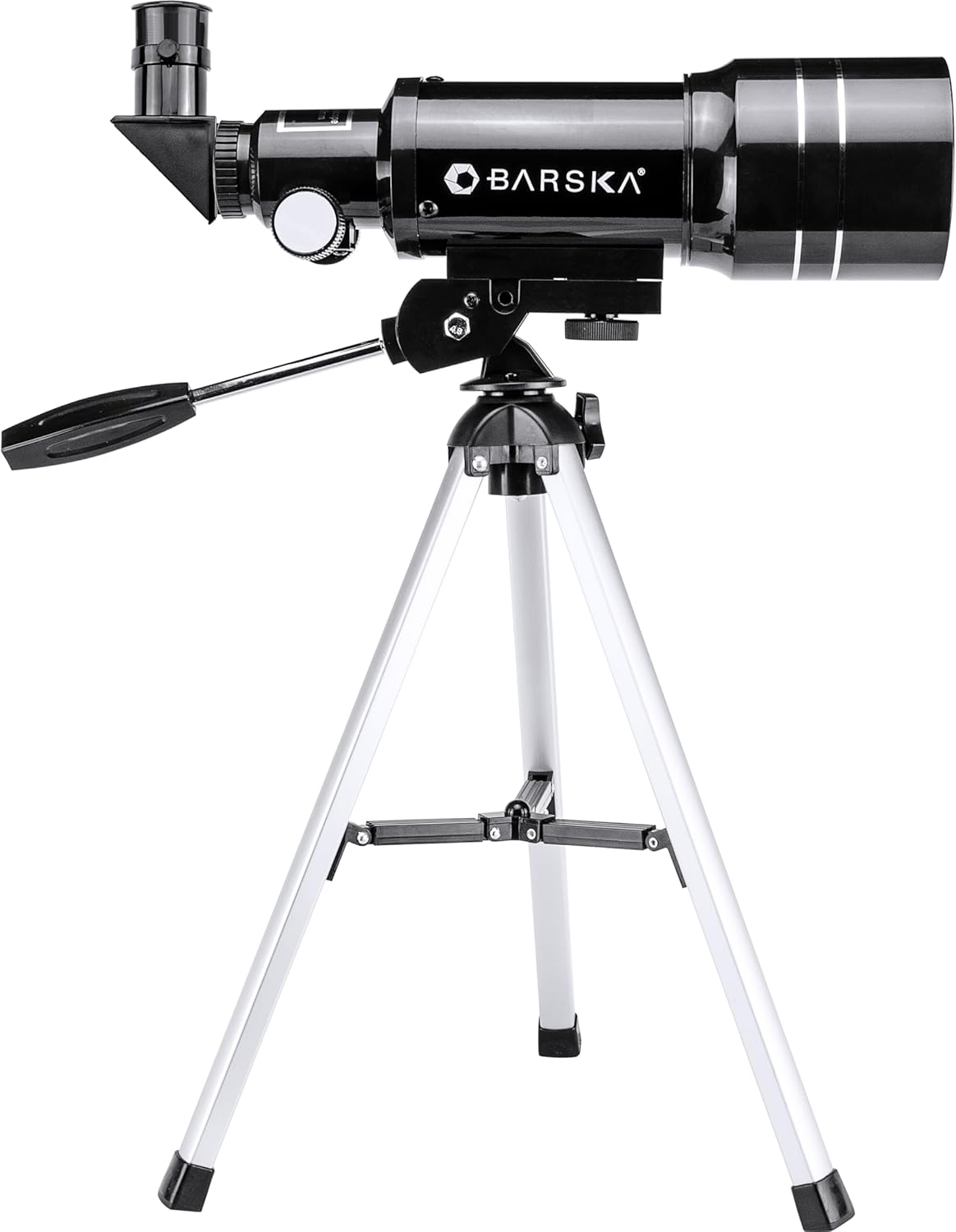 Barska Starwatcher Astronomical Refractors Telescope for Beginner Adults, Students, and Enthusiasts with Aluminum Tripod - 225 Power Tabletop