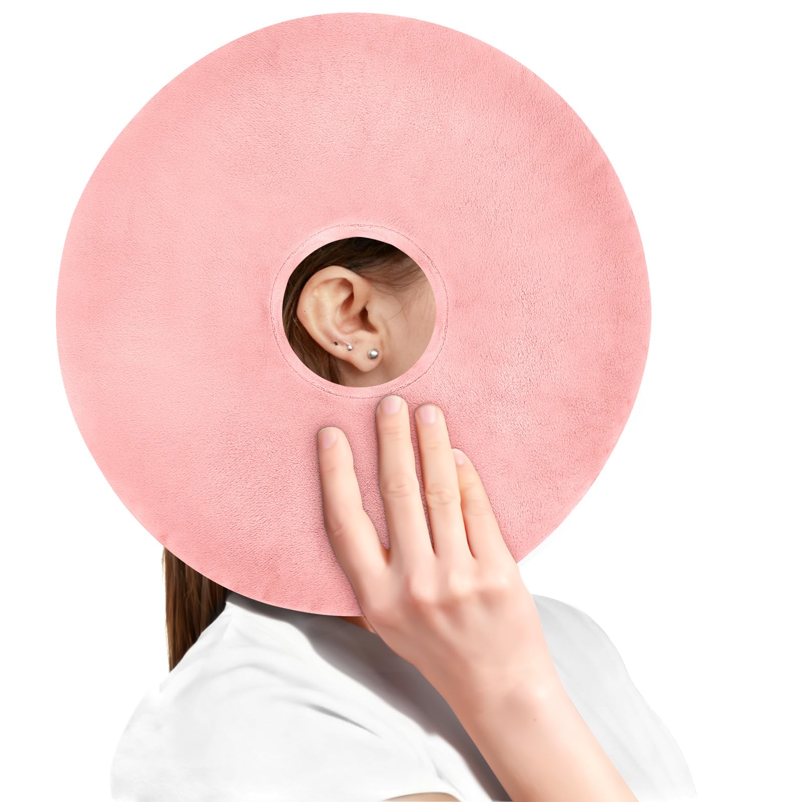 AOOSA Piercing Pillow, Pink Ear Piercing Pillow for Side Sleepers