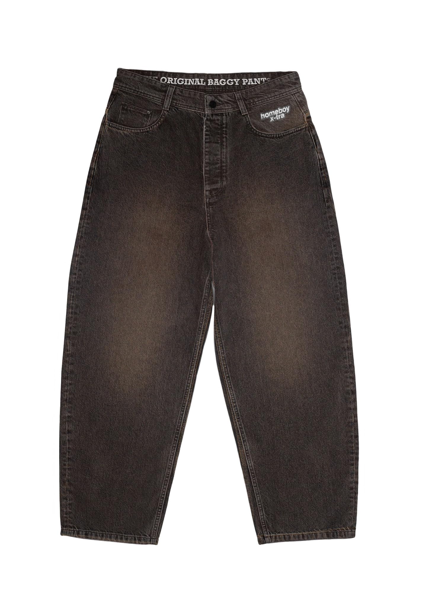 Homeboy Unisex x-tra Monster Black Label Pants, Dirty Black, 28 L32