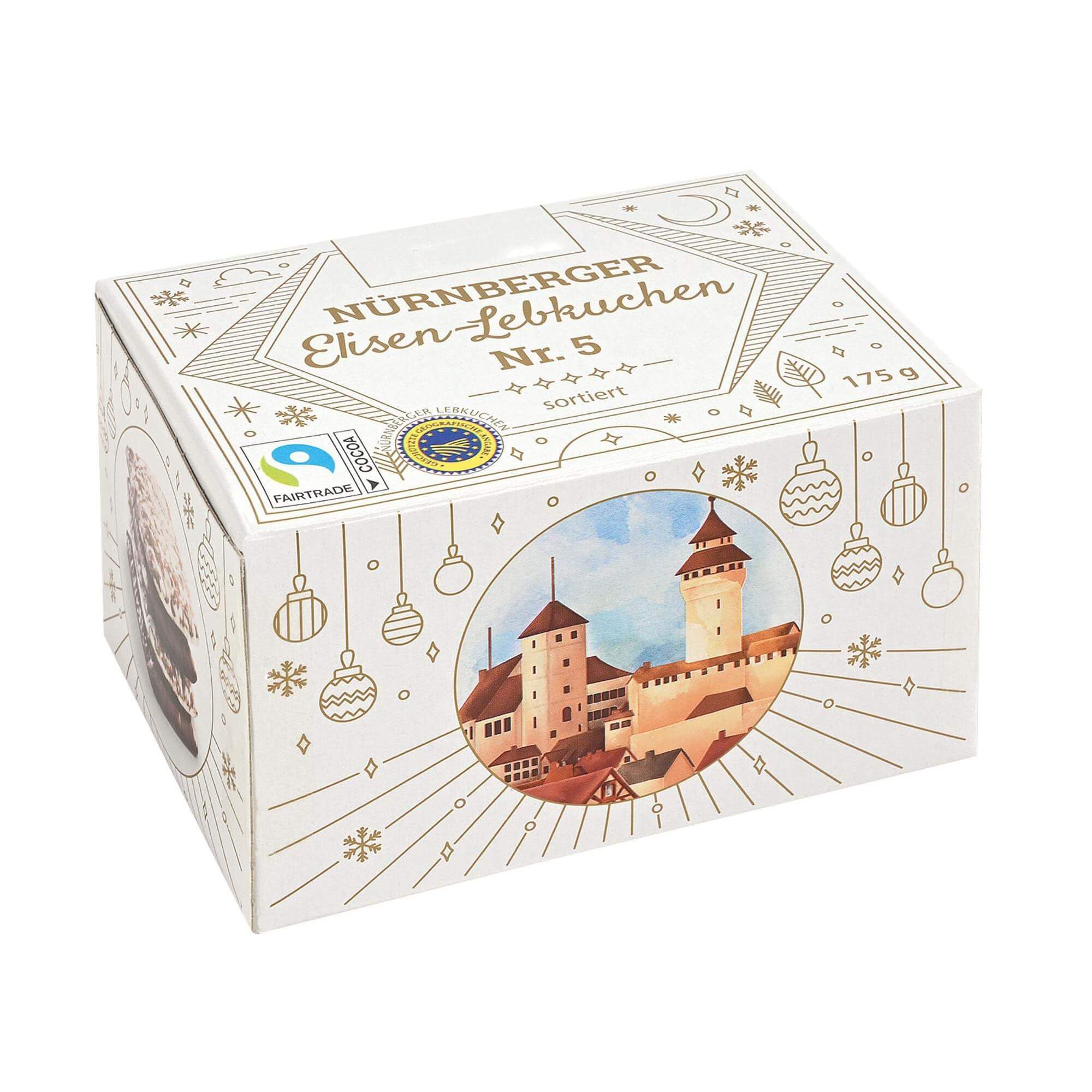 12x Lebkuchen Geschenkpaket mit Elisenlebkuchen gemischt, je ca. 175g