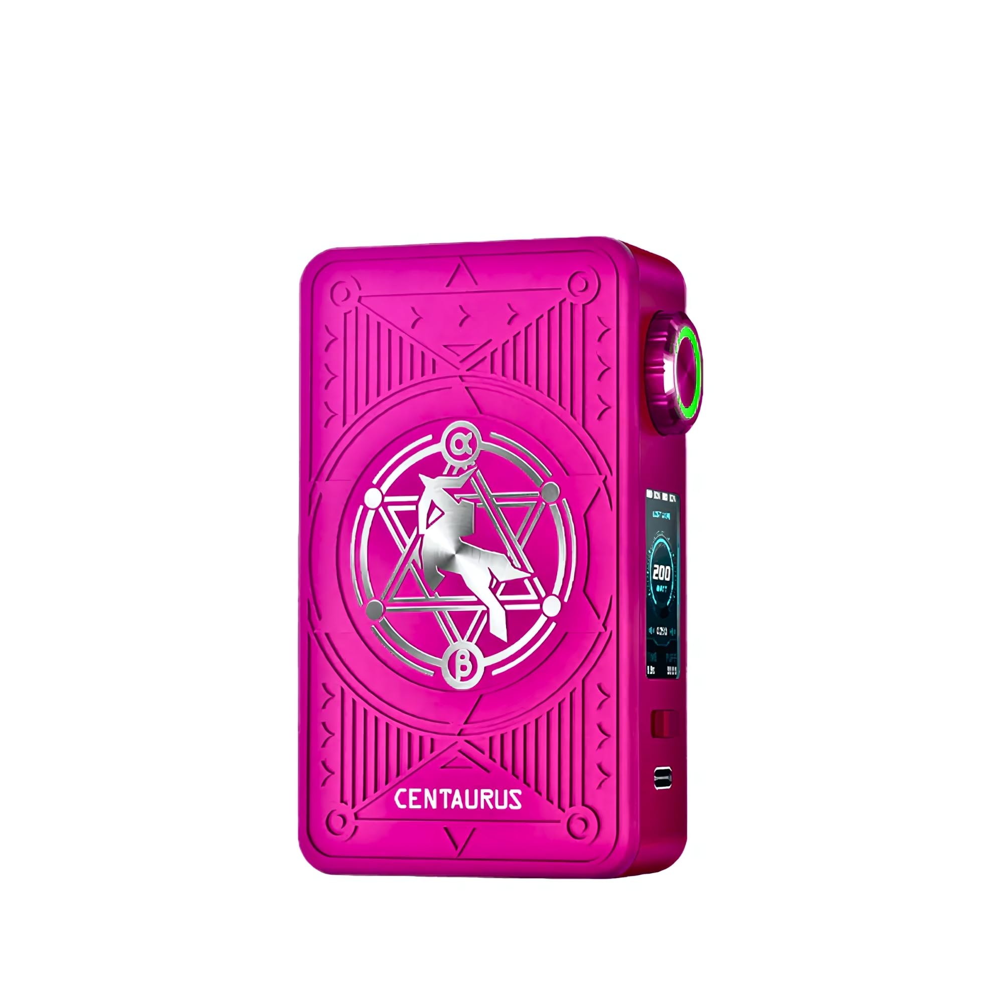 LOST VAPE Centaurs M200 Box Mod - [Requires 2 x 18650 Battery - Sold Separately] Threaded 510 Connection, 200w Max Output, USB Type-C Charging, No Nicotine (Pink Planet)