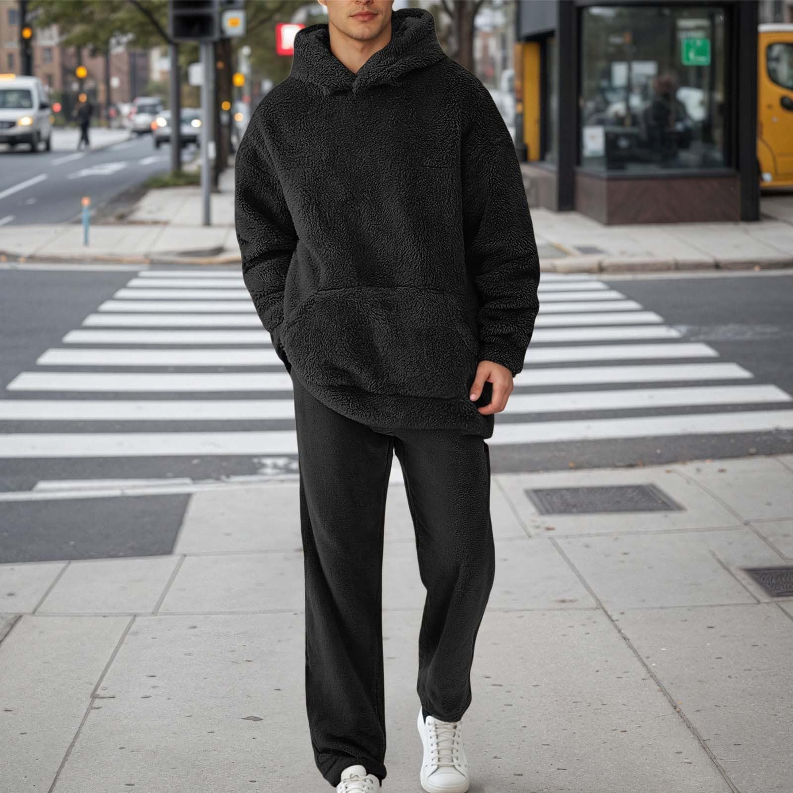 Générique Set di 2 pezzi da uomo in cotone top e pantaloni da jogging sportivi abbigliamento casual leggero traspirante estate yoga relax all'aperto casual A37