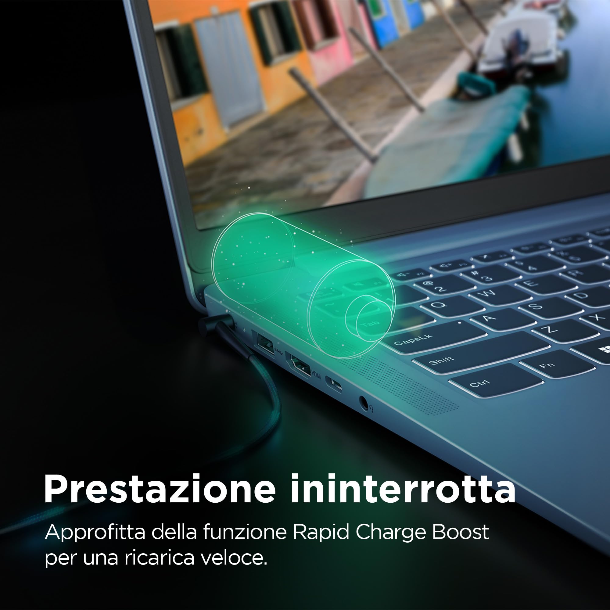 Lenovo IdeaPad Slim 3 Notebook 15,6” FHD (1920x1080), AMD Ryzen 5 7520U, RAM 16GB, 512GB SSD, Grafica Integrata, WiFi 6, Windows 11 Home - Stone Blue