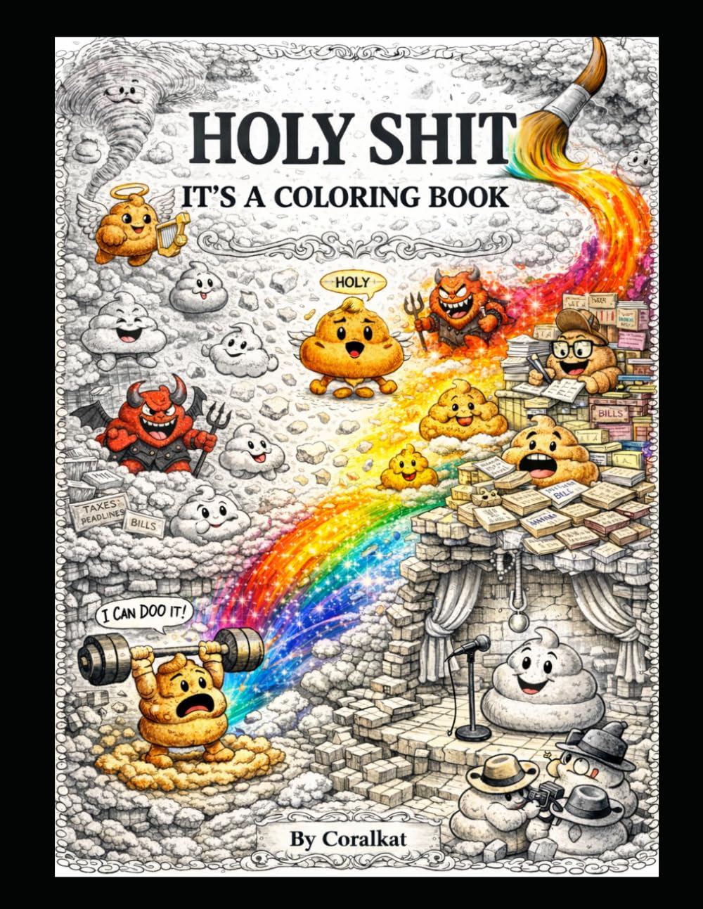 Holy Shit It's A Coloring Book: Adult Coloring Book