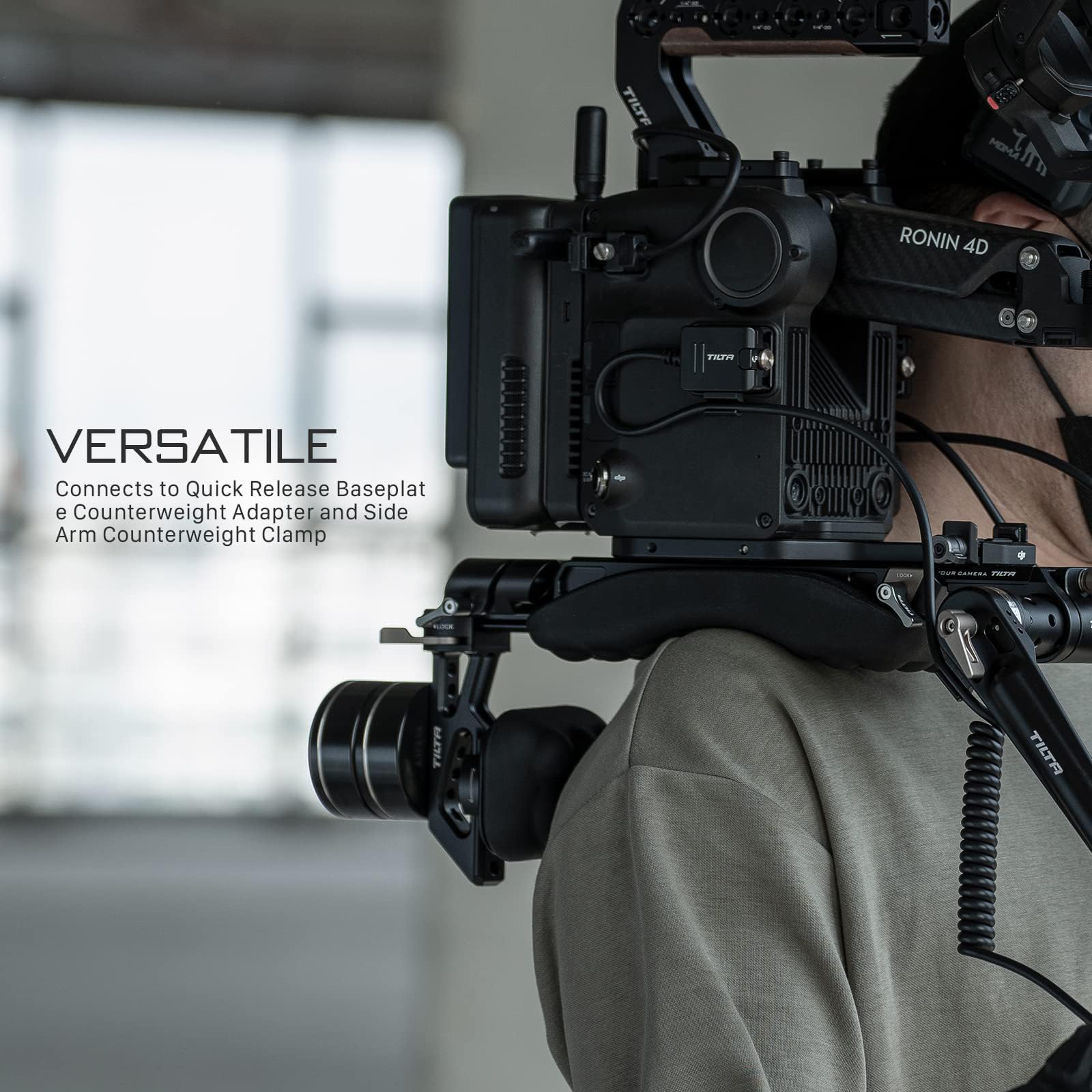 Tilta Contrapeso de 500G para plataforma de hombro ligera para videocámara de cámara DSLR - Negro TA-LSR-500-B