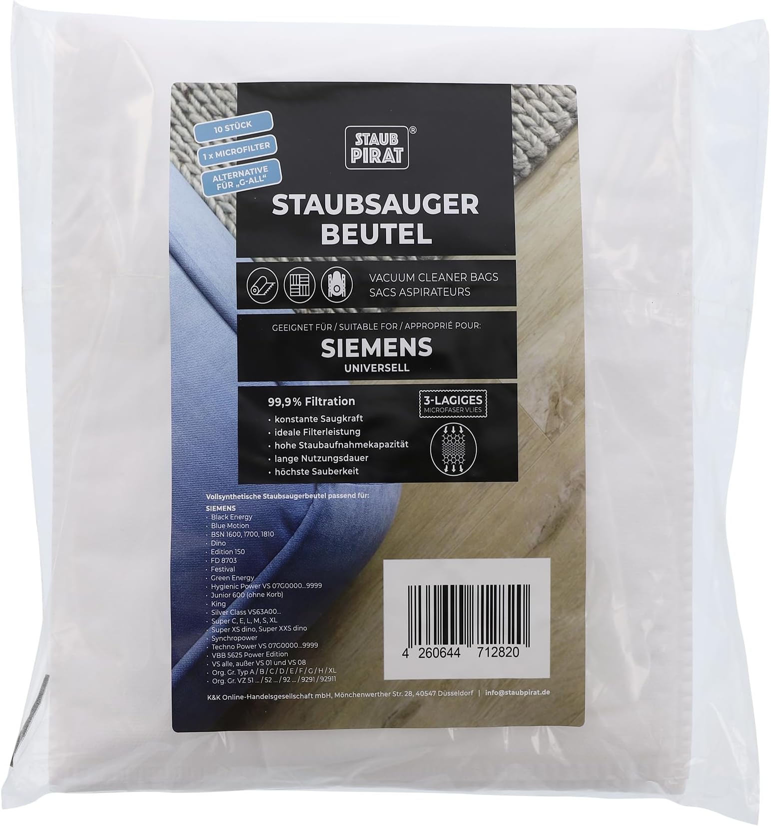 Staubsaugerschlauch Für Siemens - 1,8m Komplettschlauch Ersatz