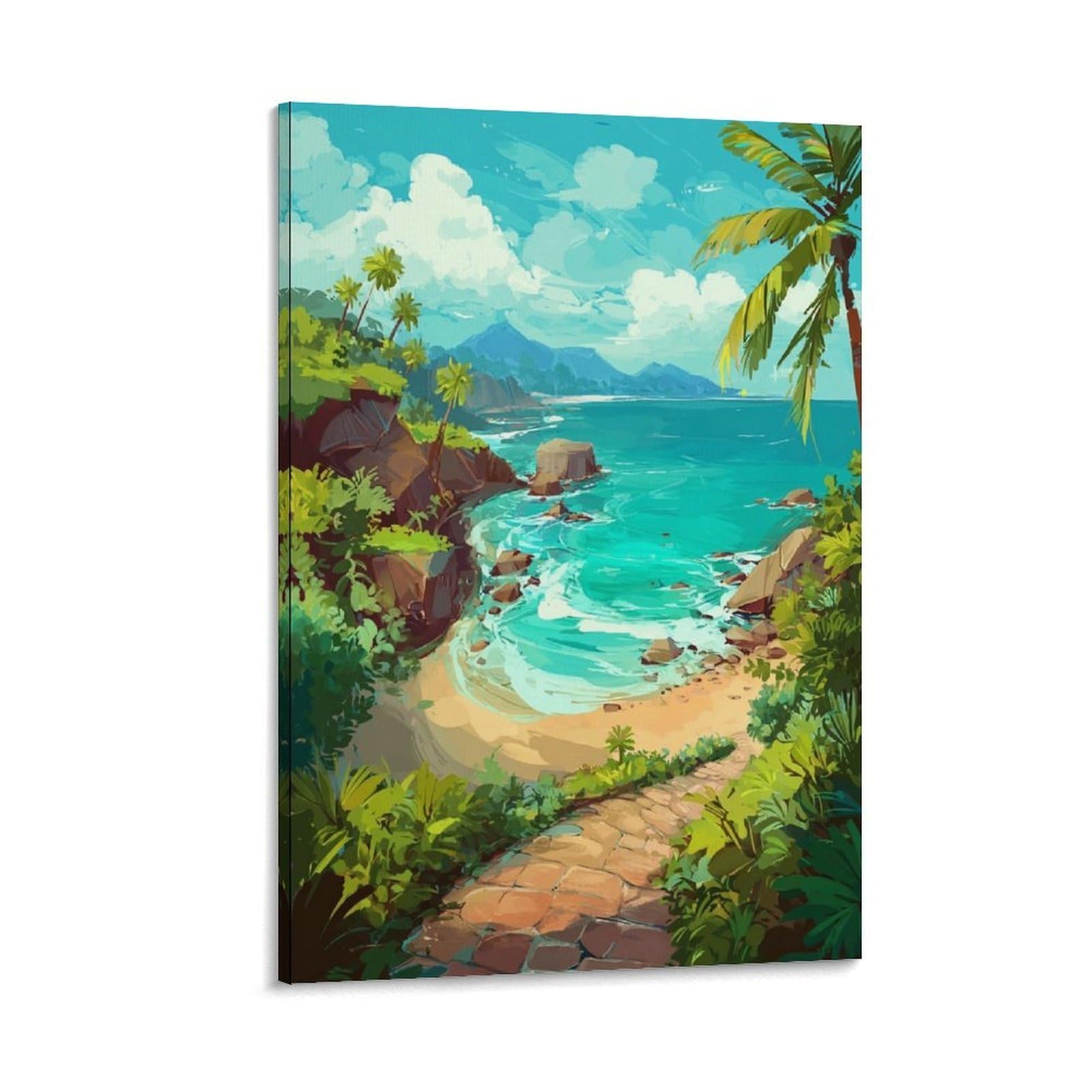 ZBBGGOZ Lanai Posters 24x36inch(60x90cm) Vintage Watercolor Canvas Art