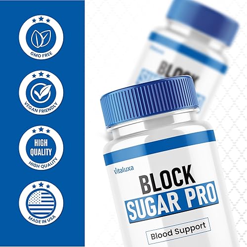Miniatura 7 de Paquete de 2 cápsulas Block Sugar Pro, suplemento BlockSugar Fórmula avanzada en sangre máxima fuerza, BlockSugarPro Black Pills Premium Support