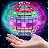 Flying Orb Ball Toys with LED Lights, Cosmic Globe Hover Ball Boomerang Fidget Spinner Outdoor Toy Coolest Birthday Gifts for 8 9 10 11 12+ Year Old Boys Girls Teens (Purple)