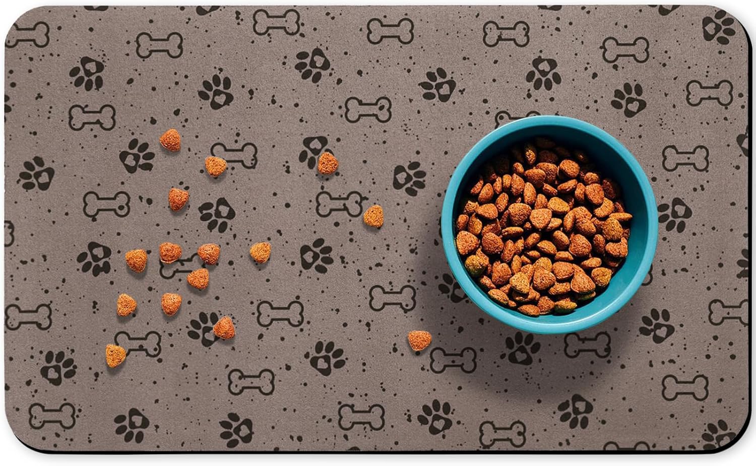Dog Food Mats,Cat Absorbent Water Bowl Feeding Mats Pet Placemats for Food and Water Spot 24 * 32 inch