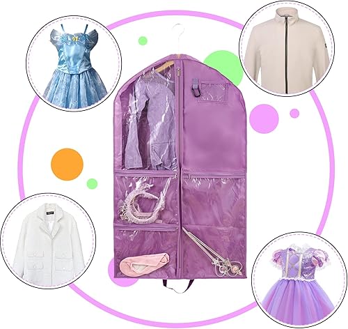 Vista 48 de Bolsa de ropa colgante impermeable, bolsas de ropa de 40 pulgadas para colgar ropa, bolsas de ropa para almacenamiento de viajes, bolsa de ropa