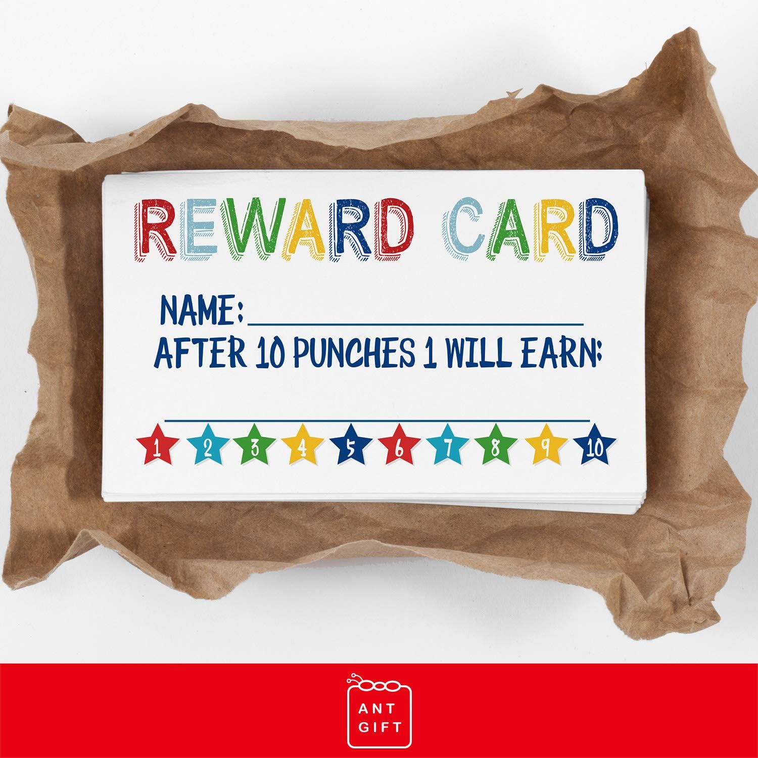 50 Rewards Punch Cards-Incentive Cards for Kids, Students, Teachers, Small Business, Classroom, Chores, Reading Incentive Awards for Teaching Reinforcement Loyalty Cards for Business Customers. : Office Products
