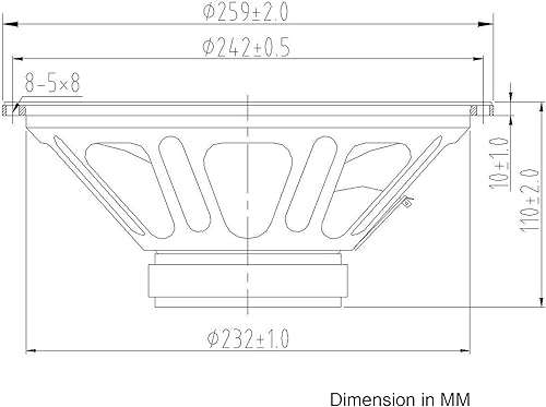 Miniatura 5 de Sound Town Altavoz RAW WOOFER de 10 pulgadas, 150 WATTS PRO Audio PA DJ Reemplazo Subwoofer controlador de baja frecuencia (STLF-1050)