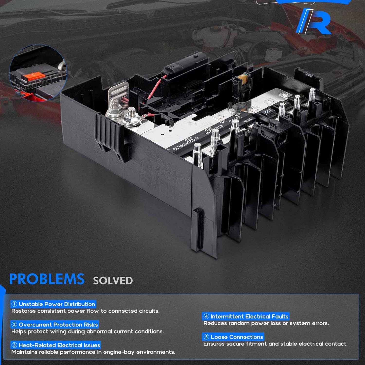 Battery Distribution Engine Compartment Fuse Block - Fit for Chevy Silverado 2500 HD 2024-2025 for GMC Sierra 2500 HD 2024-2025 V8 6.6L - Replaces# 85015811, 85116053