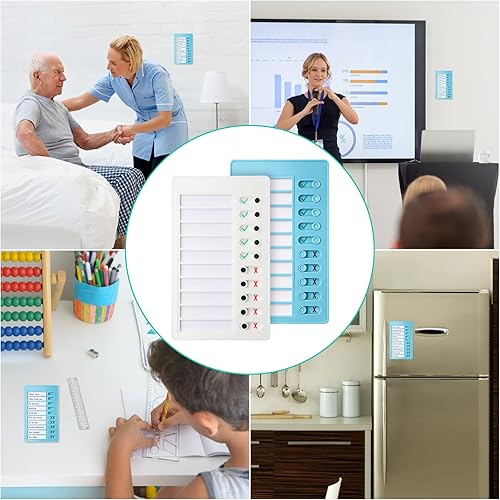 Miniatura 6 de Aleric Tabla de tareas de 2 piezas para niños para hacer lista de tareas, tabla de tareas de lista de verificación, tabla de rutina matutina