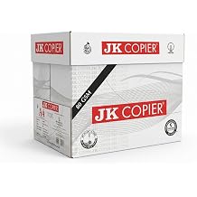 JK Copier A4 Paper 80 GSM Box 2500 Sheets| Multipurpose White Printer Paper, 5 Reams of 500 Sheets | Jam-Free Copy Paper for High-Speed Laser Printers, Inkjet Printing,Photocopiers & Office Supplies