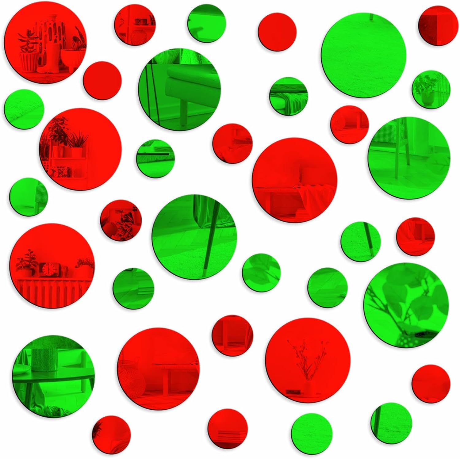 Christmas Wall Decals Green Red Polka Dots Wall Decals