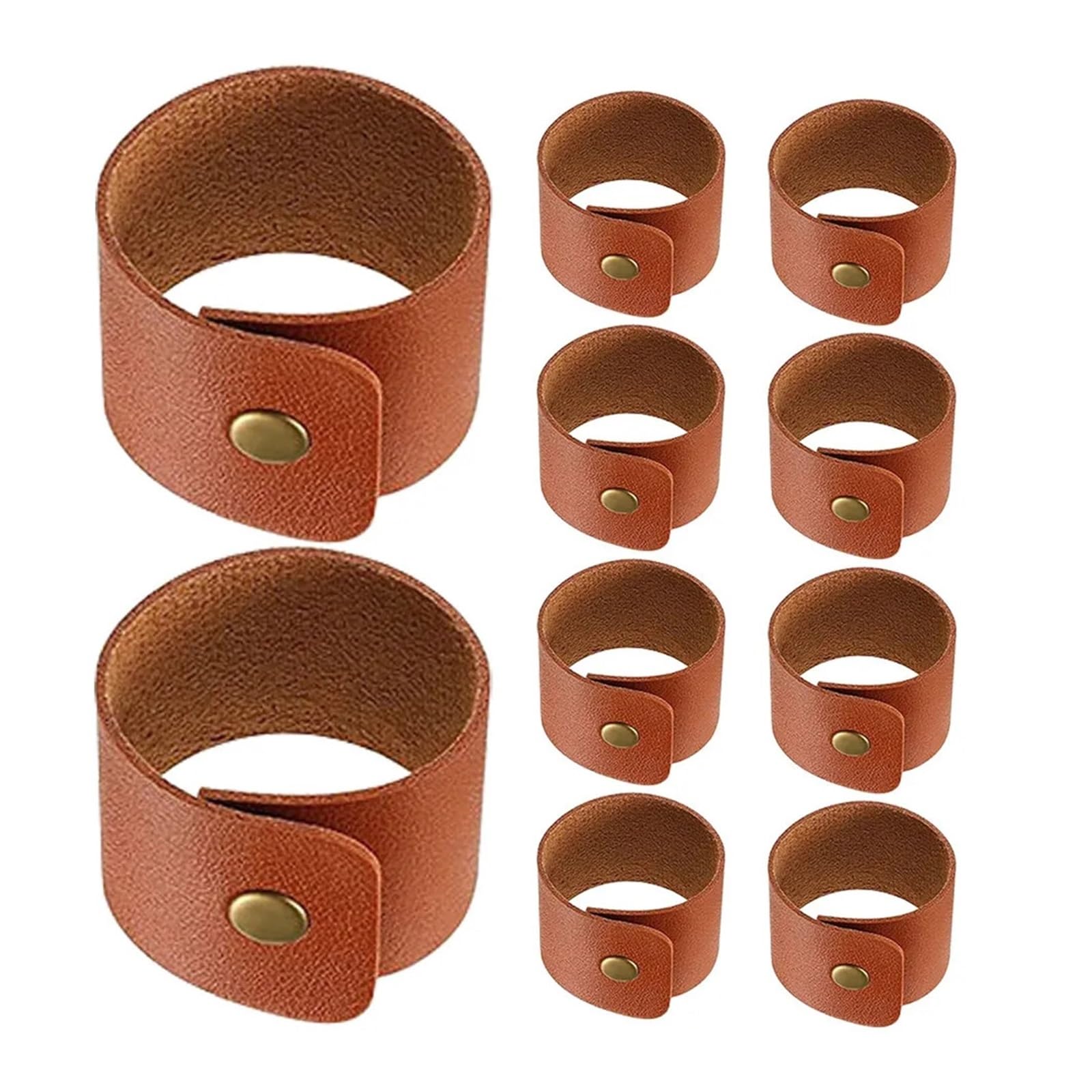 Napkin Rings 10pc PU Leather Napkin Ring Holders