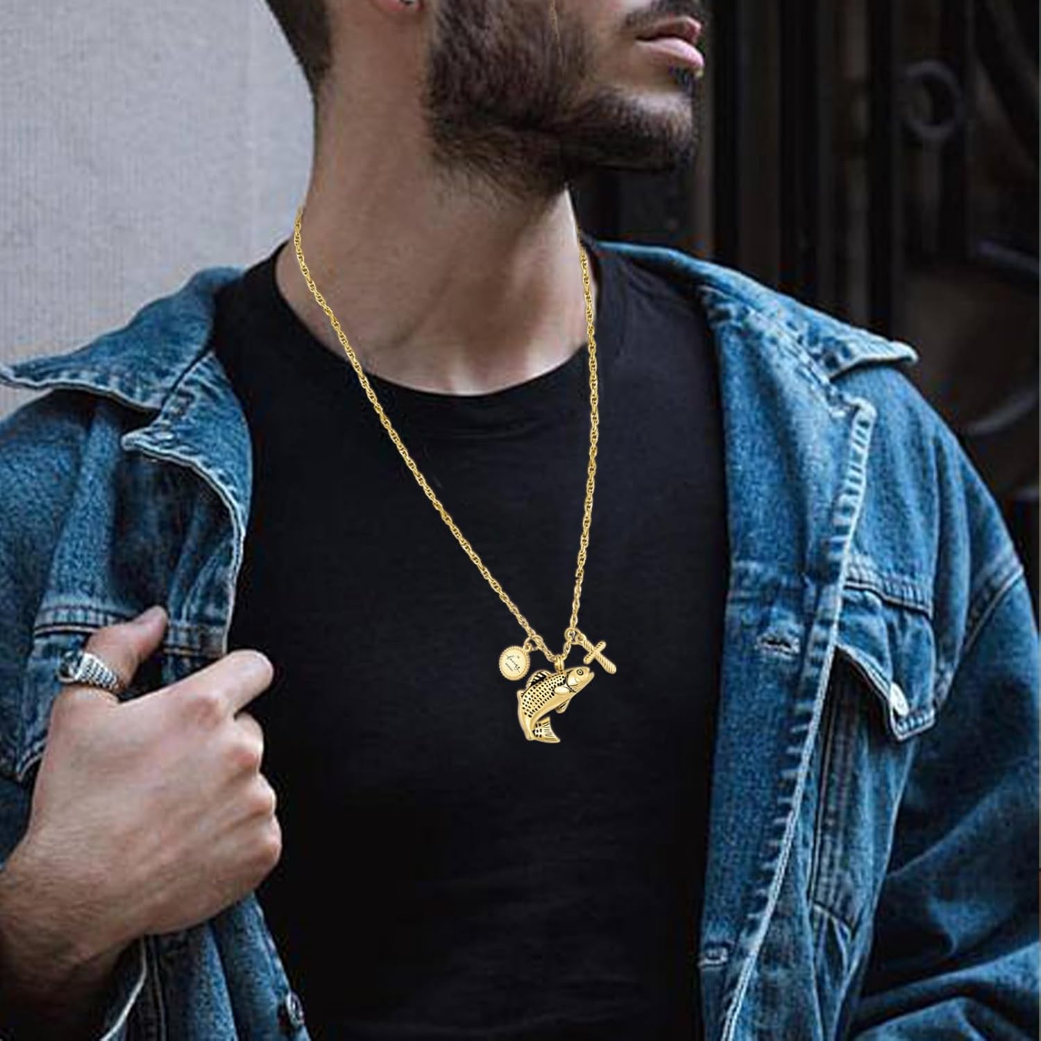 Dletay Fish Cremation Jewelry for Ashes Memorial Ashes Keepsake Necklace Urn Necklace Pendant - Image 5