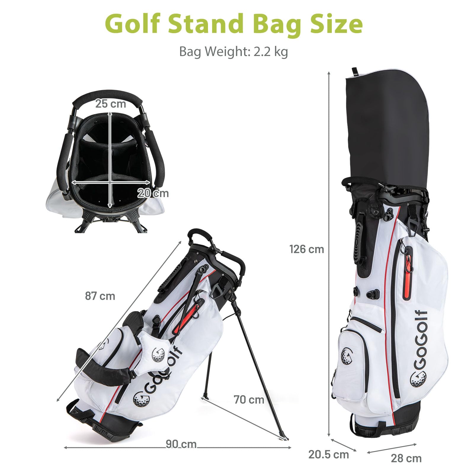 LIFEZEAL Set completo da golf da donna, set da 15 mazze da golf con borsa da golf, set di mazze da golf con 460CC #1 Driver, #3 Fairway, ibrido, #5#6#7#8#9#P #S