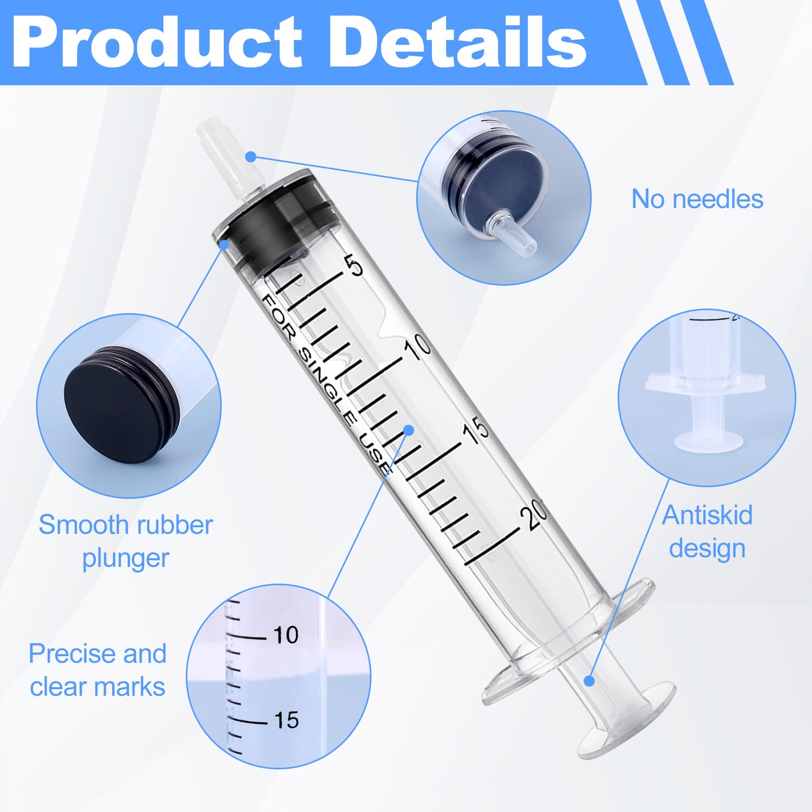 15 strzykawek, 5 ml, 10 ml, 20 ml, strzykawka do wielokrotnego użytku, strzykawka dozująca bez igły, strzykawka do karmy, narzędzia do strzykawek z miarką płynu, do laboratorium, karmienia zwierząt