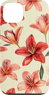Hand Painted Flower Yellow Tiger Lily Case for iPhone 13