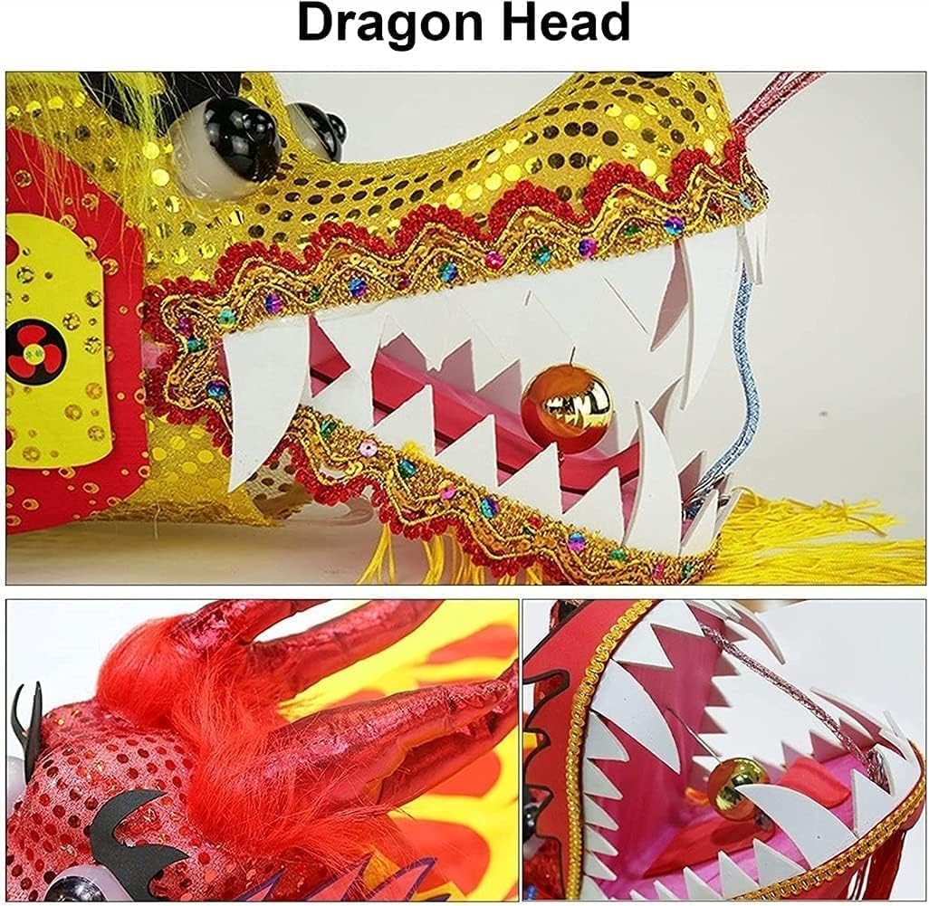 TFG - Ttfd Dragon Dance Ribbon for Adults Colourful Dragon Silk Fluttering Spinning Dragon Dance Ribbon Silk Dragon Dance(8M)