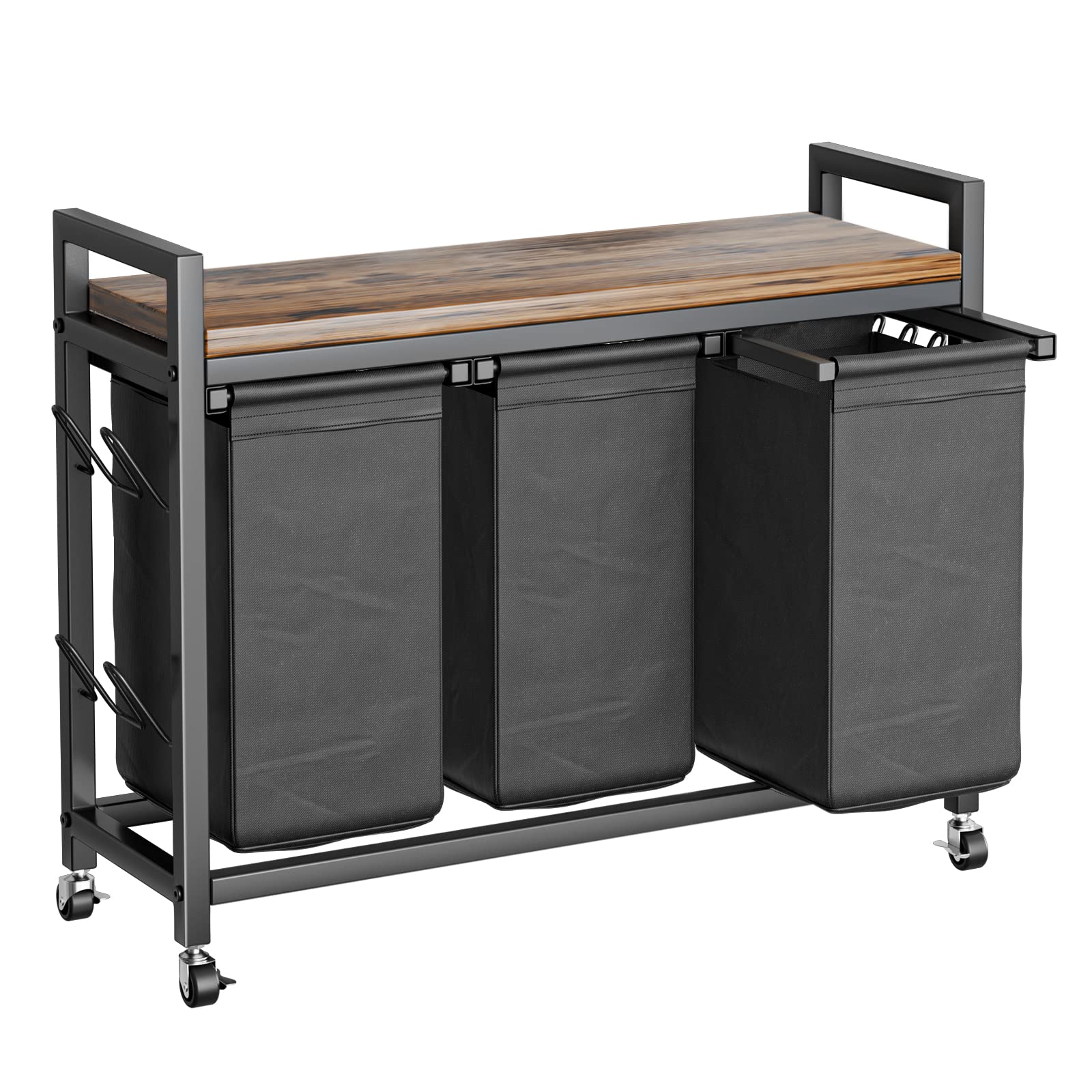 Laundry Hamper, Laundry Basket 3 Section, Laundry Sorter Laundry Hamper