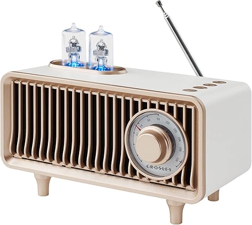 Miniatura 5 de Crosley CR3043A-WS Milton Radio FM recargable portátil con receptor Bluetooth y reproducción USB, arena blanca