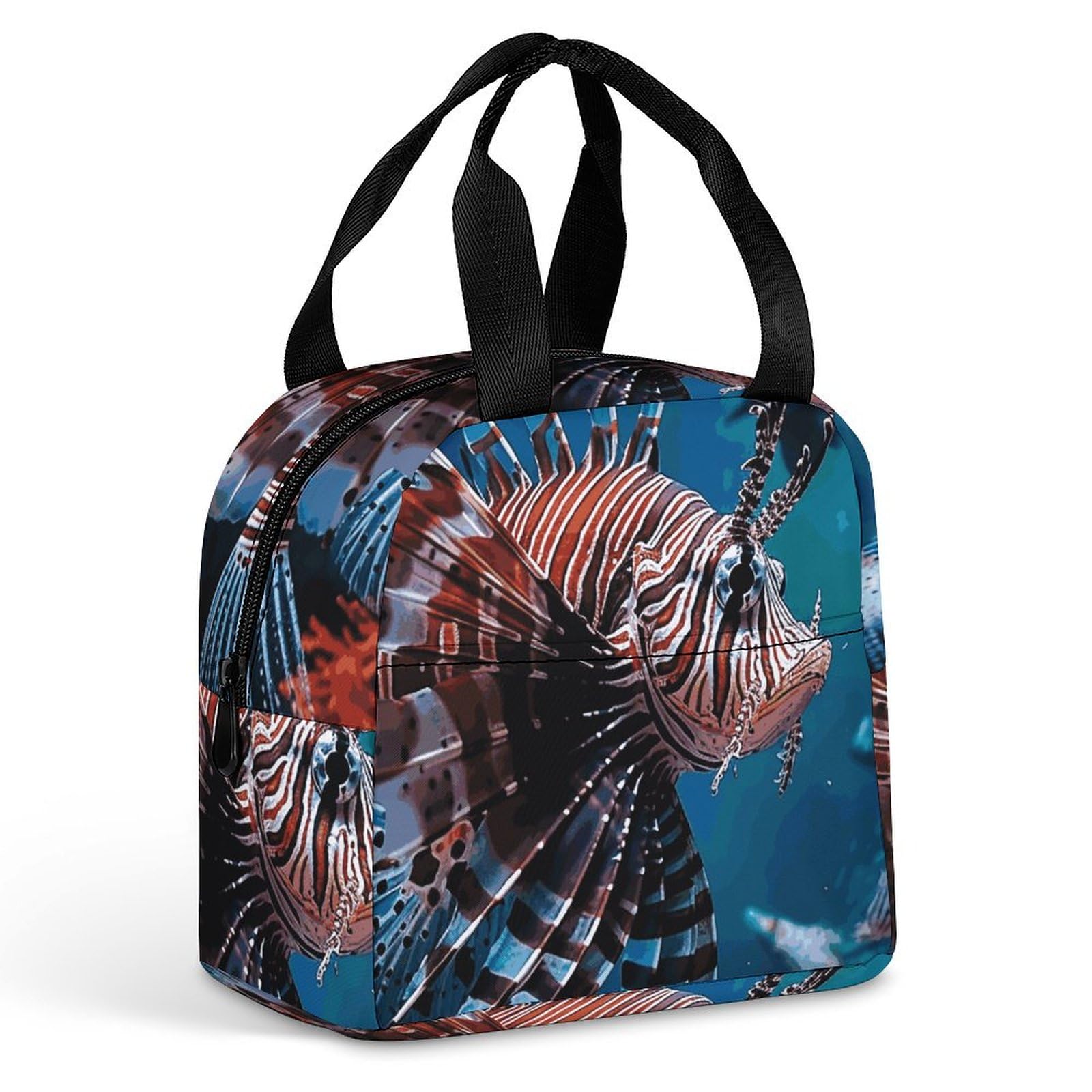 NTVOWPZO Insulated Lunch Bag Fish in Fish Tank Lunch Box for Women Men Reusable Lunch Tote for Work Travel: Home & Kitchen