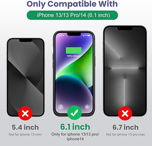 Miniatura 2 de Funda con batería para iPhone 13/ 13Pro/14, potente cargador de batería de 7500 mAh, funda portátil recargable, protectora, extendida, cargador Negro