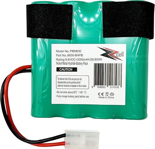 Miniatura 4 de ZZcell® Batería PB-8Cell Reemplazo Water Tech 9630-BHPB, 8C2219MF-AF, 31065248 Aspiradora 9.6Volts 3000mAh
