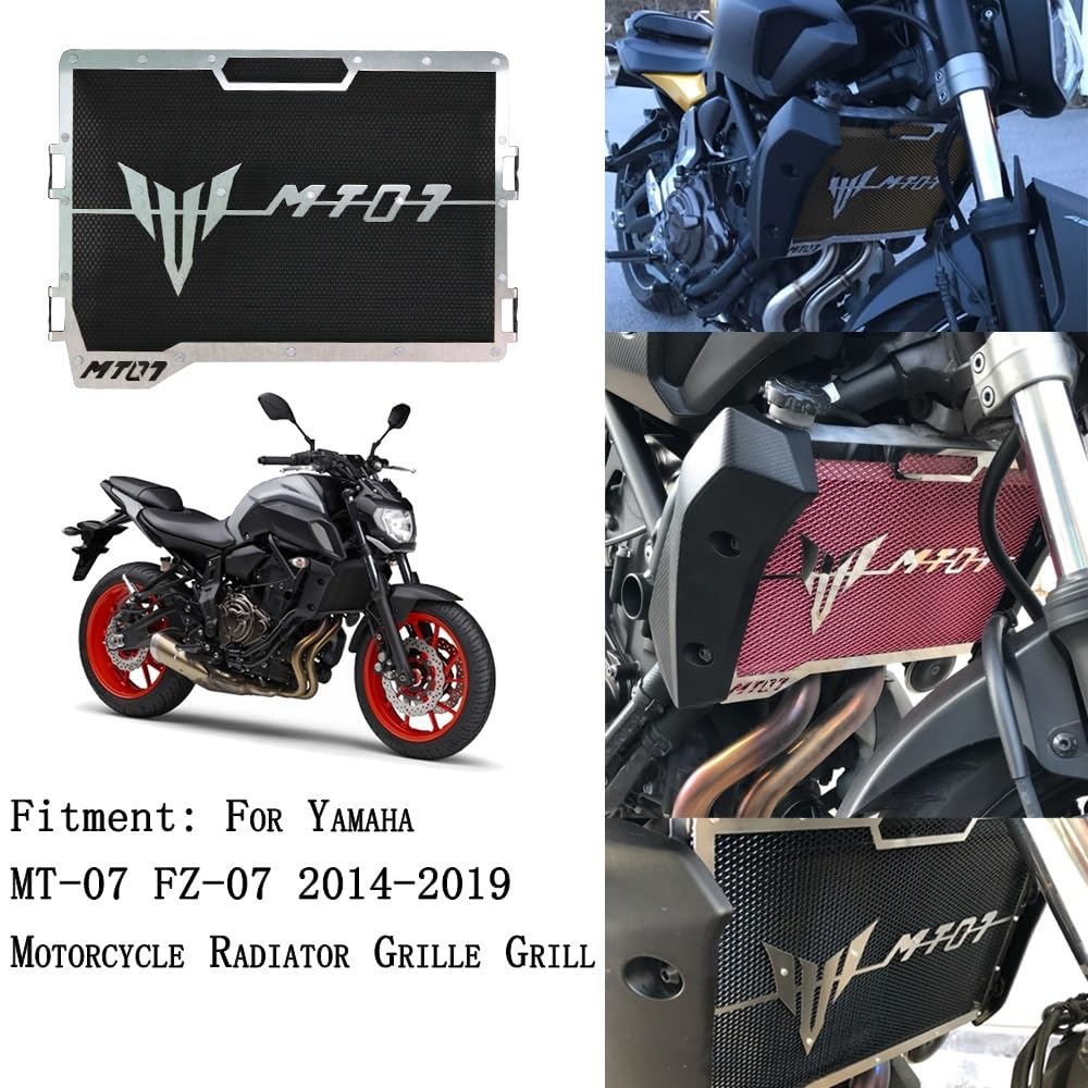 Filet Protection Radiateur Yamaha MT07 MT-07 2018-2023 - Grille Aluminium Pour Réservoir D'Eau, Calandre - 3