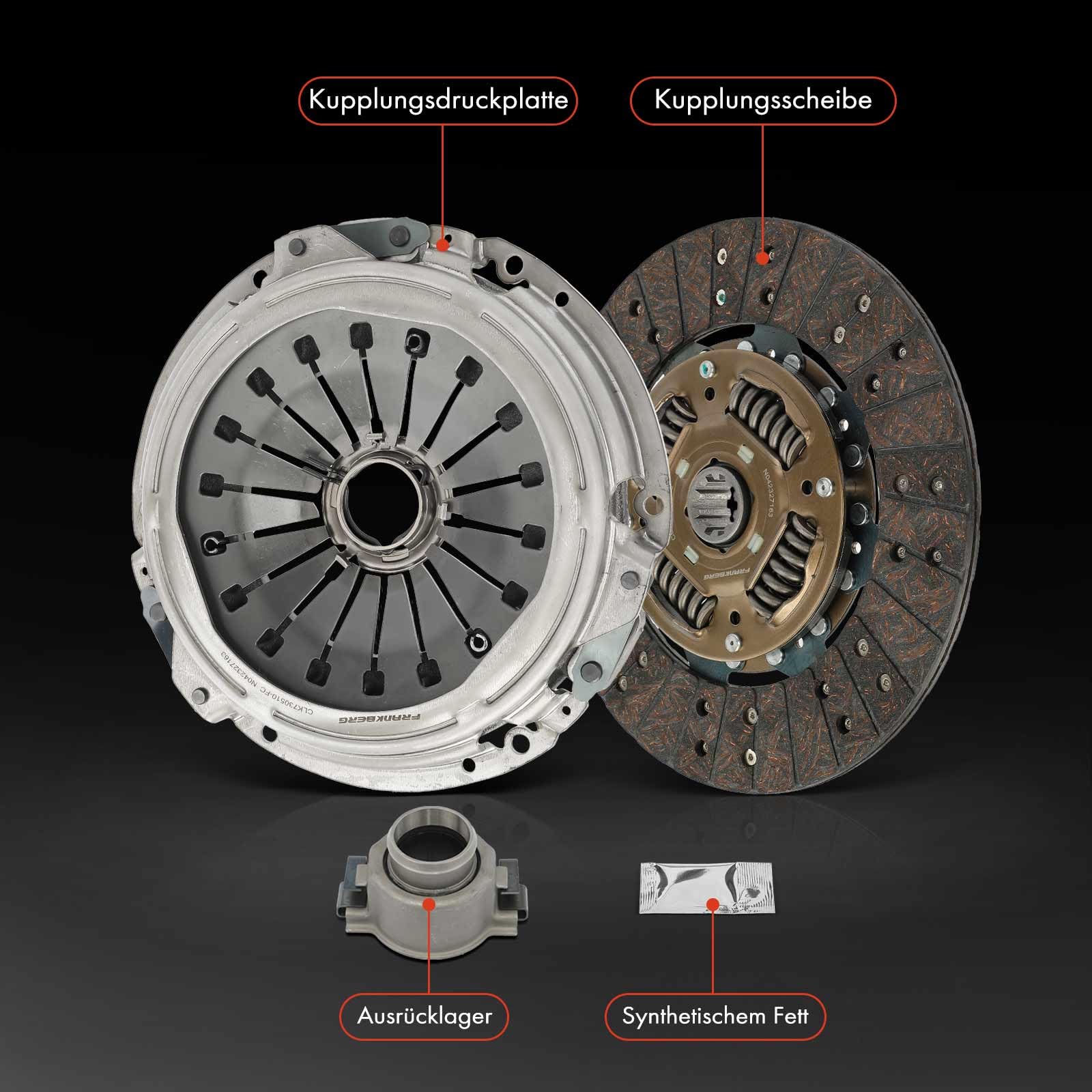 Kit D'embrayage Complet Frankberg - Compatible Iveco Daily, Massif 2008-2024 - Inclut Palier De Débrayage