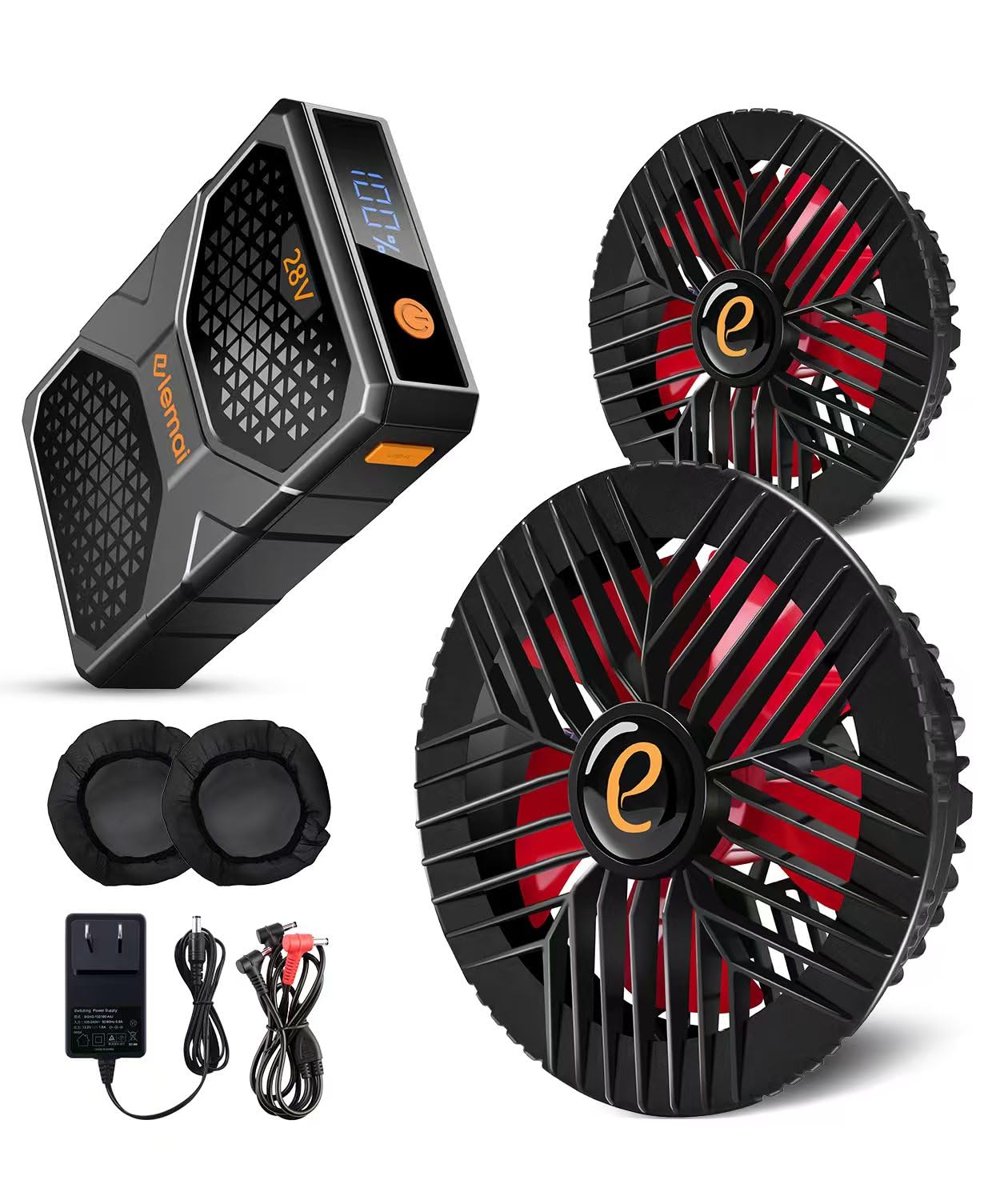 ◆ 新品未使用 展示品 elemai 48V高出力 ファンバッテリーセット Amazon.co.jp: [elemai] 48V/42V/28V超高出力 ファンバッテリー セット