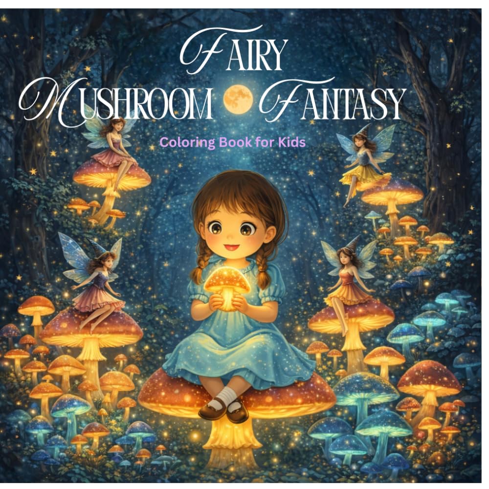 Fairy Mushroom Fantasy Coloring Book for Kids Magical Fairies, Glowing Mushrooms & Enchanted Forest Adventures for Ages 4–12: Cute Kawaii Fairies & ... Fun (Magical Mushroom World Coloring Series)
