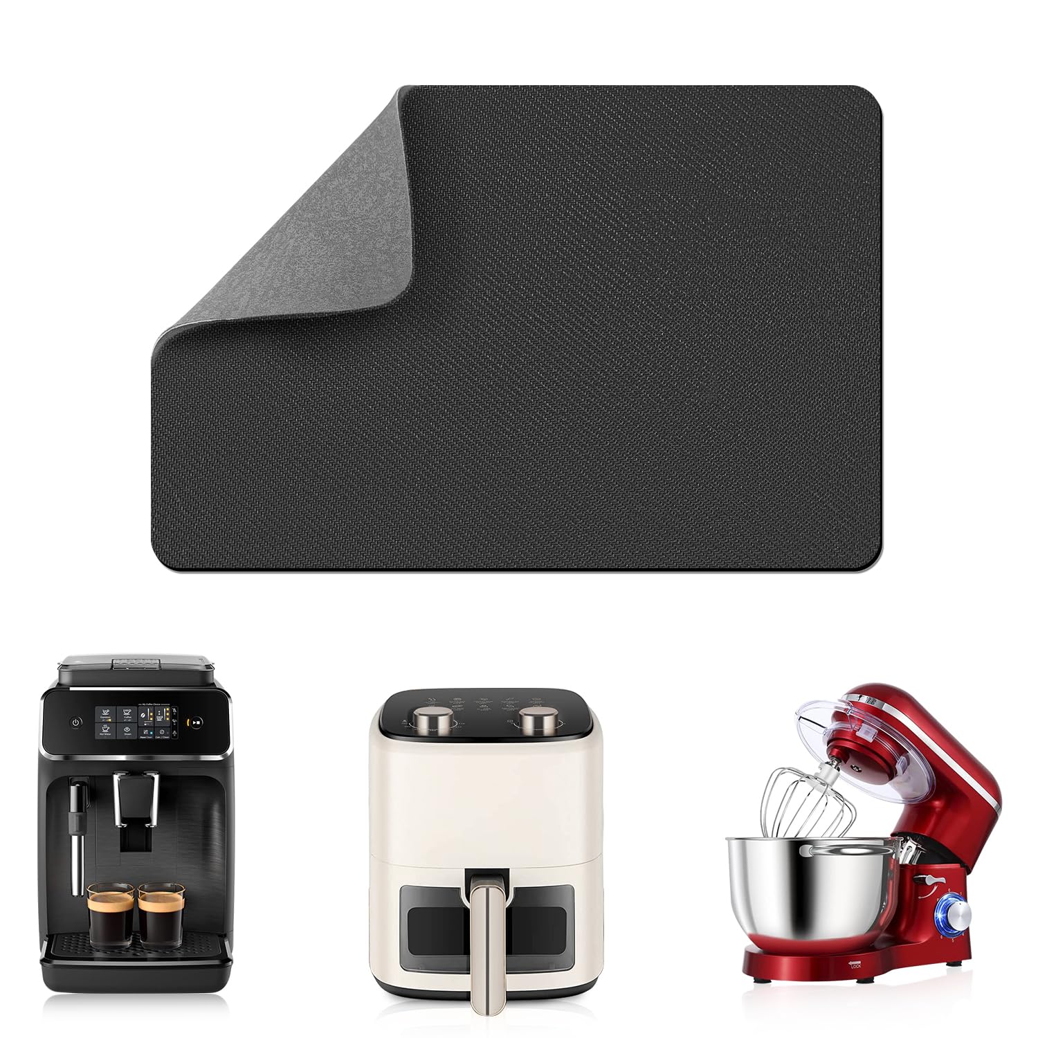 LOPNUR 14x10 Small Appliance Slider Appliance Sliders for Kitchen Appliances 360 Rotating Sliding Tray for Coffee Maker Heat