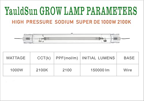 Miniatura 6 de Bombillas de crecimiento DE HPS 1000 W espectro completo de doble extremo de sodio de alta presión para interior lámpara de crecimiento de plantas
