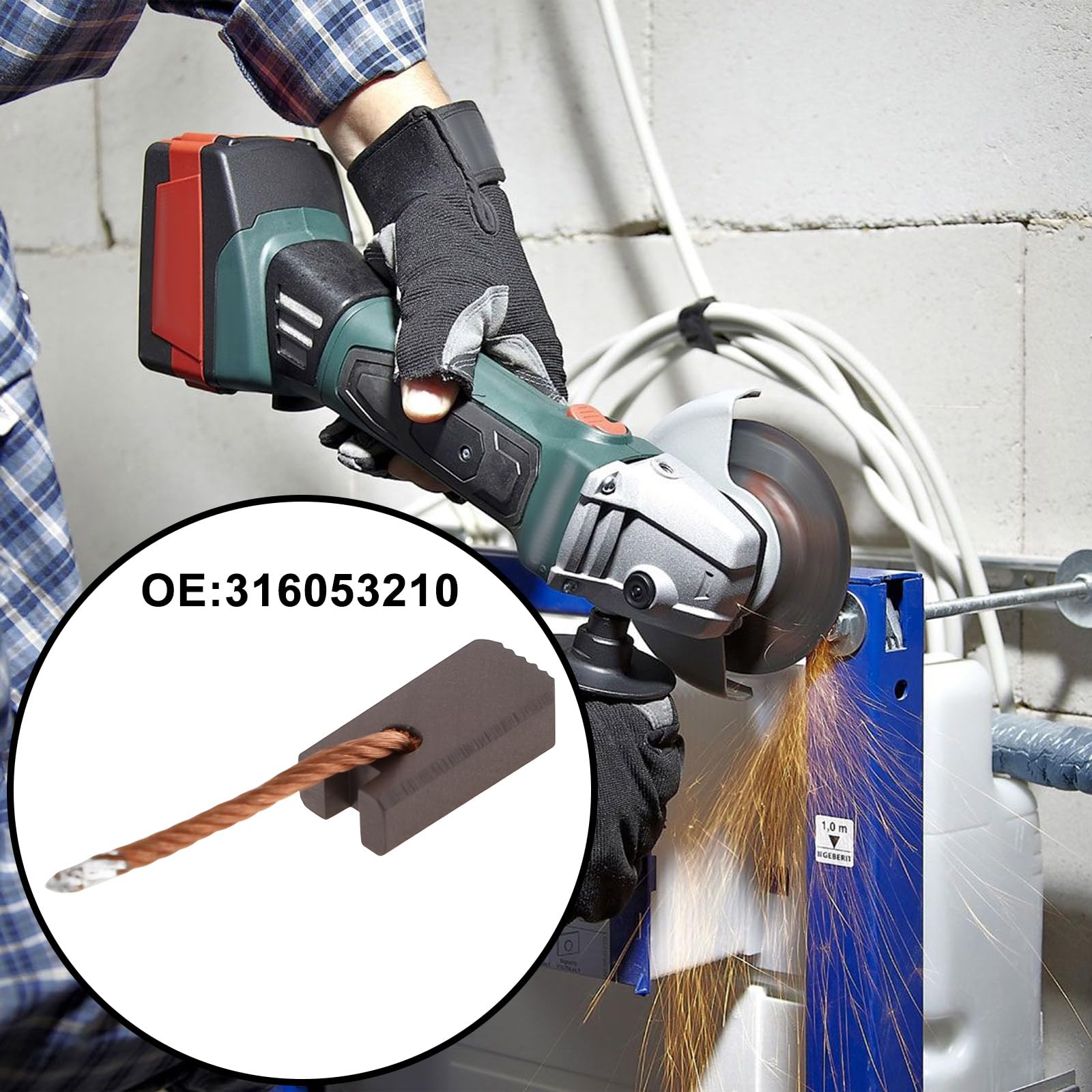 1 Paio Di Spazzole Di Carbone Compatibile Con Metabo W18 LTX 115/125/150 KFM18 MAG28 KS18 KGS18 SBE18 316053210