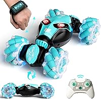 Vista 1 de Coche de control remoto, sensor de gestos RC Stunt Cars Juguetes para niños de 8, 9, 10, 11 y 12 años, 2.4GHz 4WD RC de doble cara 360° voltea