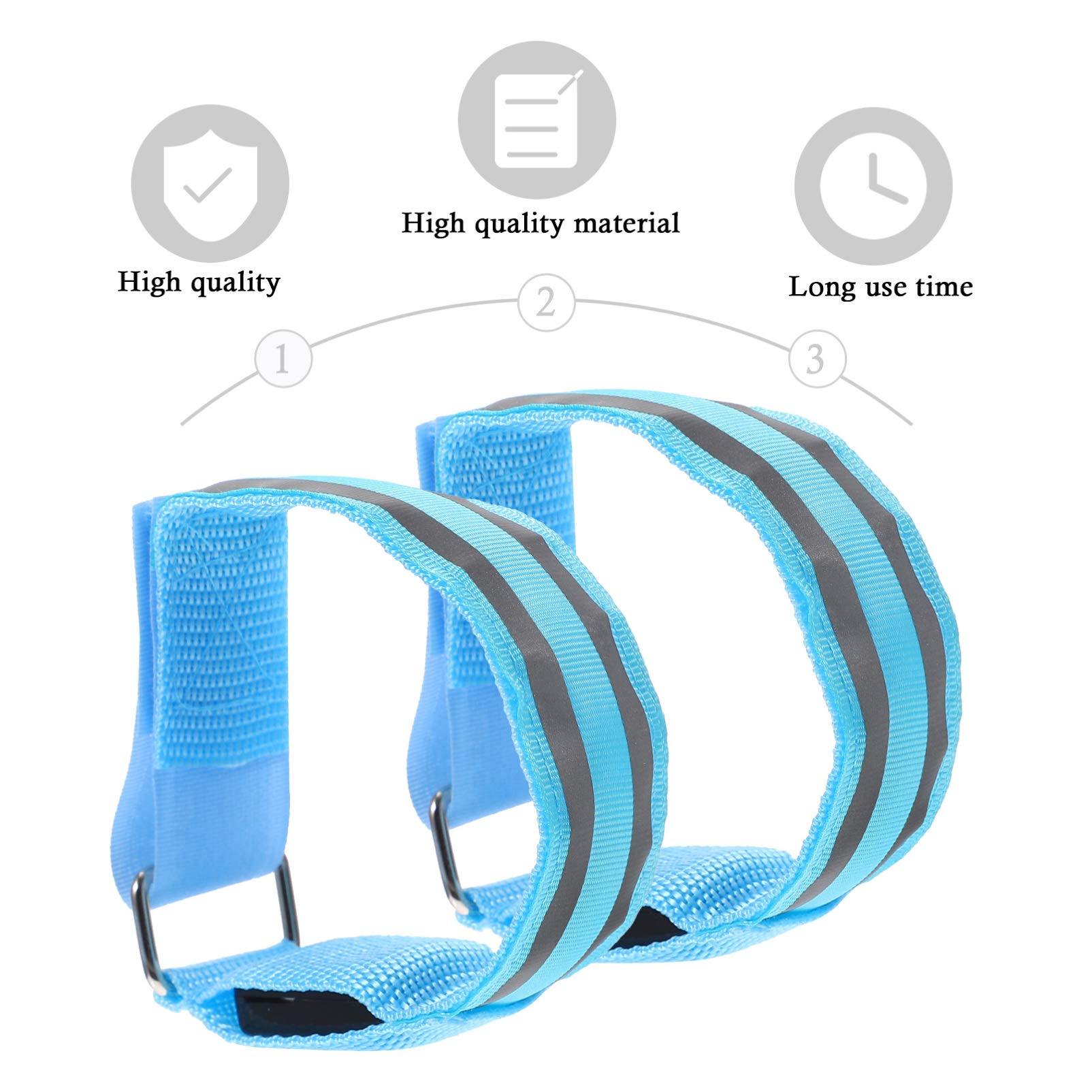Kisangel 3sets Material Reflektierende Lauf Armband Beleuchtet Blinkende Arm Armband 2 Stücke * 3