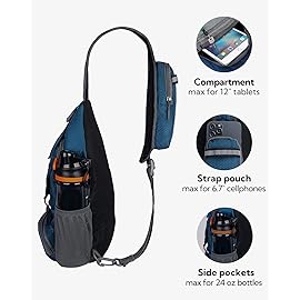 WATERFLY Packable Small Crossbody Sling Backpack Shoulder Chest Bag Daypack for Hiking Traveling